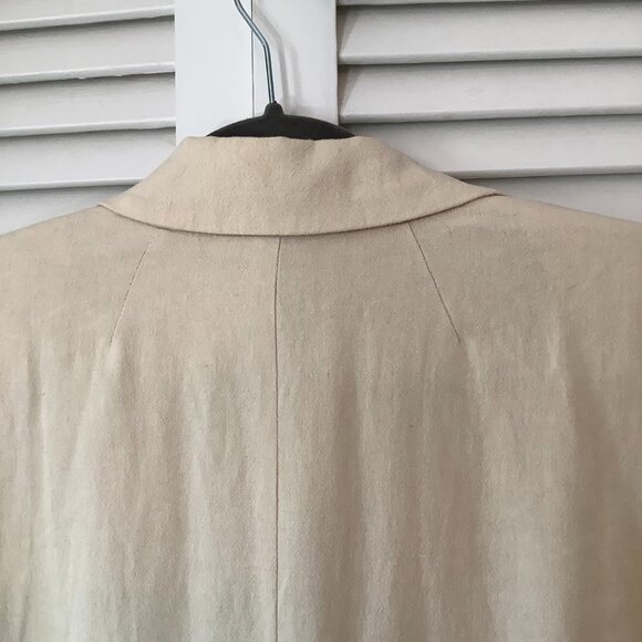 Free People oversized Olivia jacket blazer double-breasted cream large *no belt* - Picture 9 of 11
